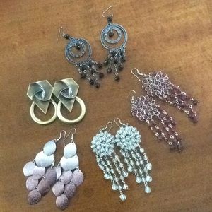 Variety of earrings